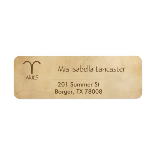 Sterrenbeeld Ram Retouradres Labels (Voorkant)