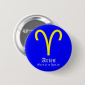 STERRENBEELD RAM, SYMBOOL DIERENRIEM RONDE BUTTON 5,7 CM (Voorkant /achterkant)