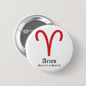 STERRENBEELD RAM, SYMBOOL DIERENRIEM RONDE BUTTON 5,7 CM (Voorkant /achterkant)