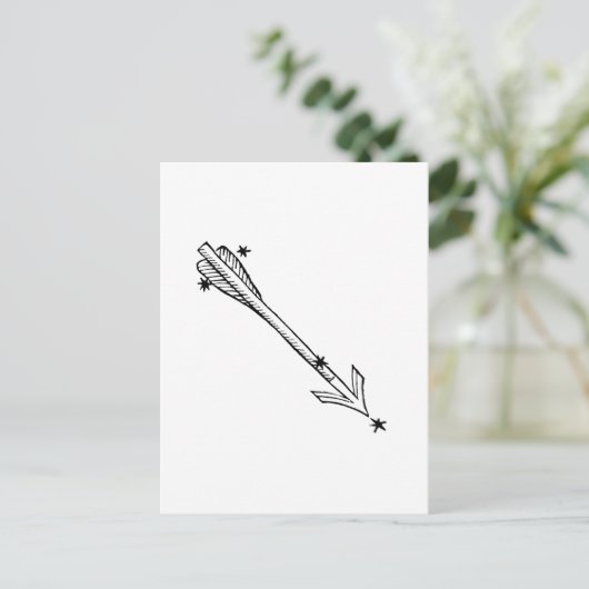 STERRENBEELD: SAGITTA. BRIEFKAART (Staand voorkant)