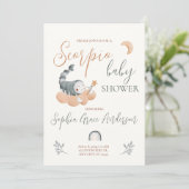 Sterrenbeeld: Schorpioen baby shower Kaart (Staand voorkant)