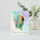 sterrenbeeld Schorpioen Het Schorpioen Meisje Groe Briefkaart (Staand voorkant)