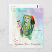 sterrenbeeld Schorpioen Het Schorpioen Meisje Groe Briefkaart (Voorkant / Achterkant)