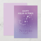 sterrenbeeld Schorpioen Lavendel Platte Kaart (Voorkant / Achterkant)