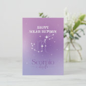 sterrenbeeld Schorpioen Lavendel Platte Kaart (Staand voorkant)