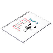 sterrenbeeld schorpioenhoroscoop notitieboek (Linkerzijde)