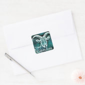 Sterrenbeeld Steenbok Geitensymbool en horoscoop Vierkante Sticker (Envelop)