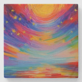 sterrenbeeld stenen onderzetter (Voorkant)