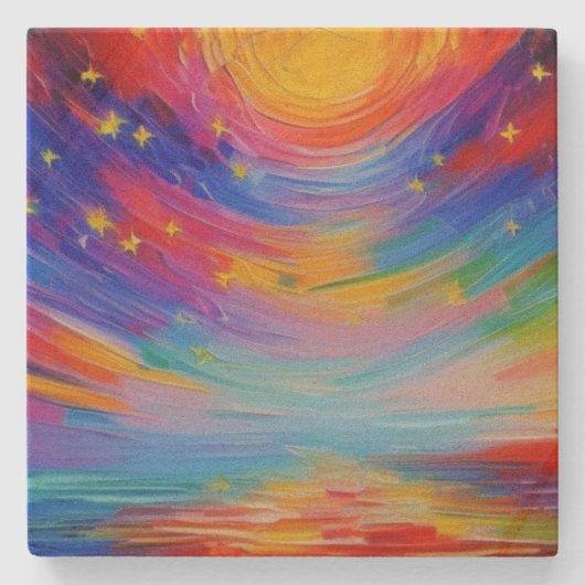 sterrenbeeld stenen onderzetter (Voorkant)