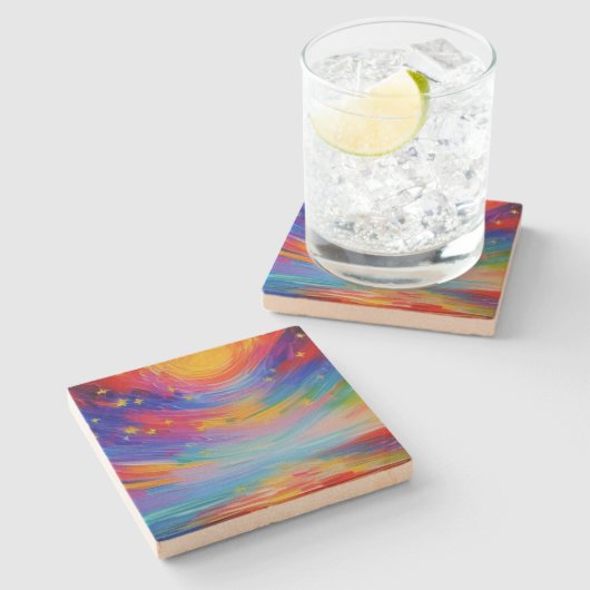 sterrenbeeld stenen onderzetter (Zijkant)