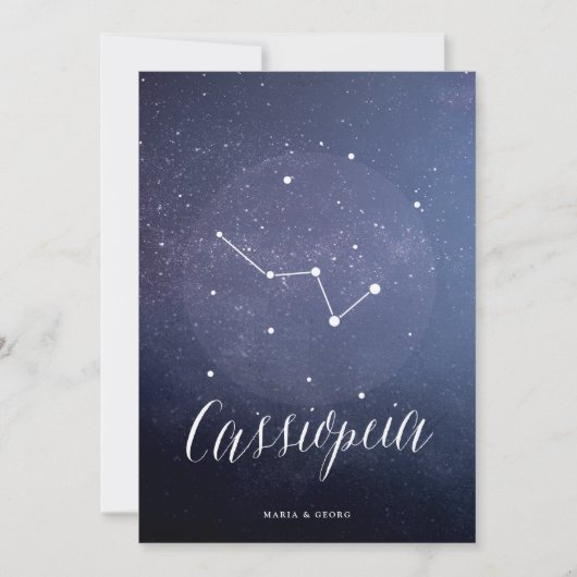 Sterrenbeeld Sterren Tafelnummer Cassiopeia (Voorkant)