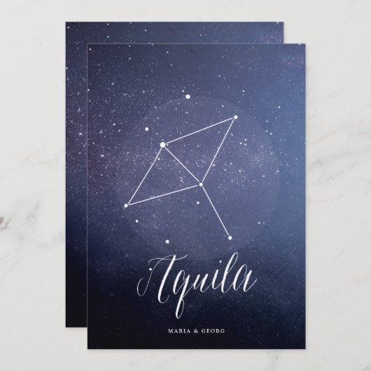 Sterrenbeeld Sterrenhemel Tafelnummer Aquila (Voorkant / Achterkant)