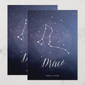 Sterrenbeeld Sterrenhemel Tafelnummer Draco (Voorkant / Achterkant)