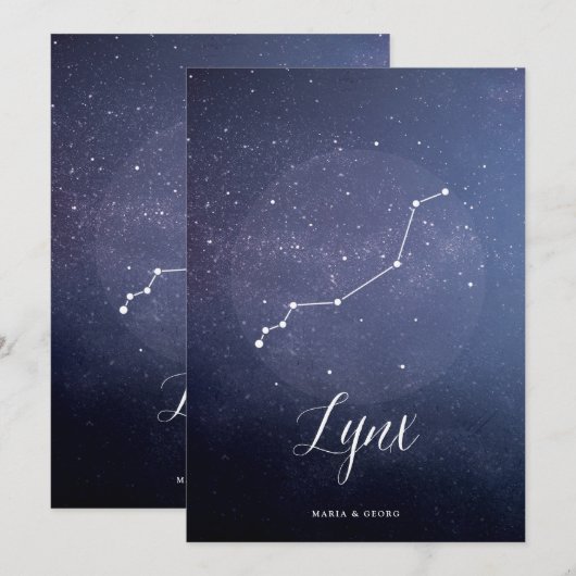 Sterrenbeeld Sterrenhemel Tafelnummer Lynx (Voorkant / Achterkant)