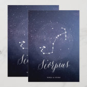 Sterrenbeeld Sterrenhemel Tafelnummer Scorpius (Voorkant / Achterkant)