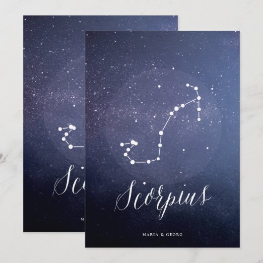 Sterrenbeeld Sterrenhemel Tafelnummer Scorpius (Voorkant / Achterkant)