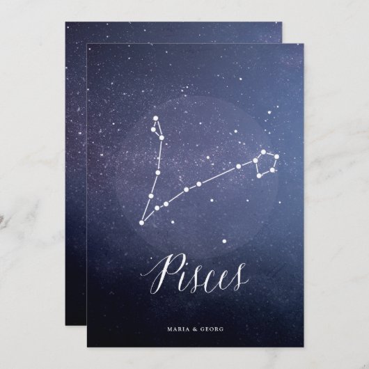 Sterrenbeeld Sterrenhemel Tafelnummer Vissen (Voorkant / Achterkant)