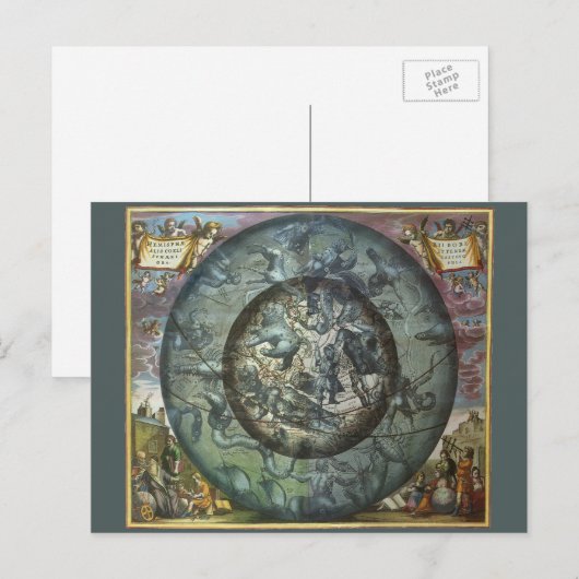  sterrenbeeld sterrenkunde briefkaart (Voorkant / Achterkant)