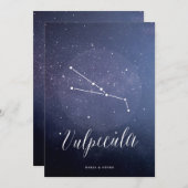 Sterrenbeeld Sterretje Nummer Vulpelcula Kaart (Voorkant / Achterkant)