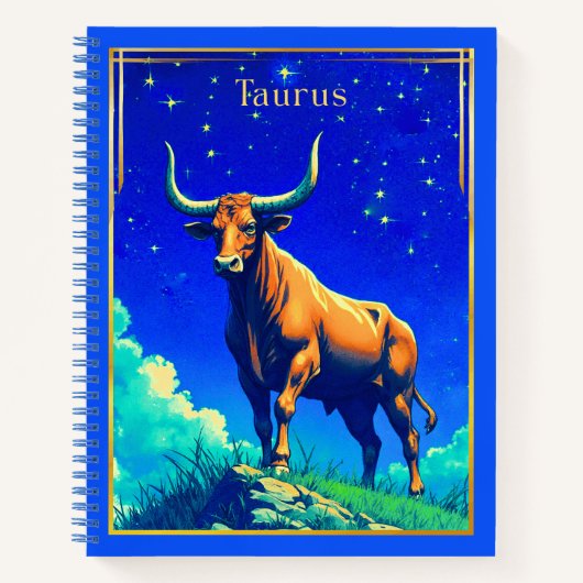 Sterrenbeeld Stier Geworteld in Aarde en Hemel Dag Notitieboek (Voorkant)