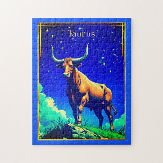 Sterrenbeeld Stier Geworteld in Aarde en Hemel Legpuzzel (Verticaal)