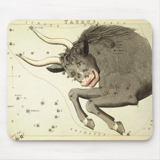 sterrenbeeld: Stier mousepad Muismat (Voorkant)