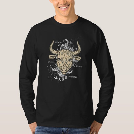 Sterrenbeeld Stier T-shirt (Voorkant)