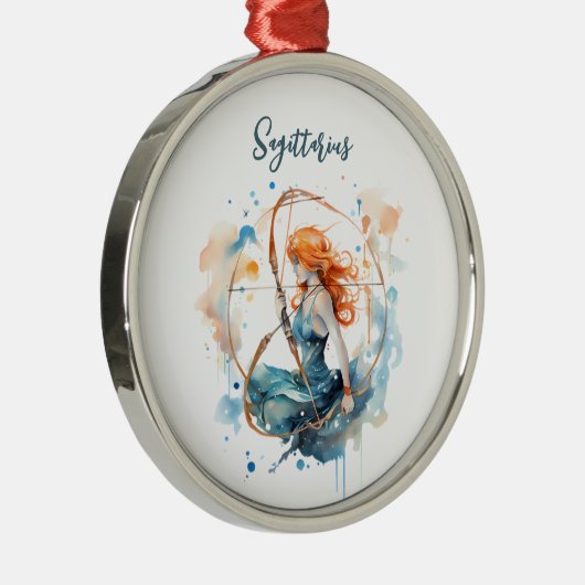 Sterrenbeeld teken van Boogschutter waterverf Metalen Ornament (Rechts)