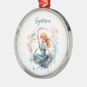 Sterrenbeeld teken van Boogschutter waterverf Metalen Ornament (Links)