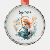 Sterrenbeeld teken van Boogschutter waterverf Metalen Ornament (Voorkant)