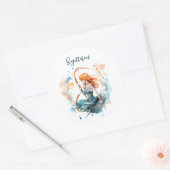 Sterrenbeeld teken van Boogschutter waterverf Ronde Sticker (Envelop)