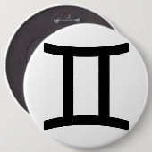 Sterrenbeeld Tweelingen Ronde Button 6,0 Cm (Voorkant /achterkant)