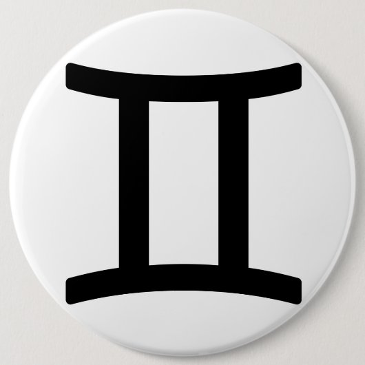 Sterrenbeeld Tweelingen Ronde Button 6,0 Cm (Voorkant)