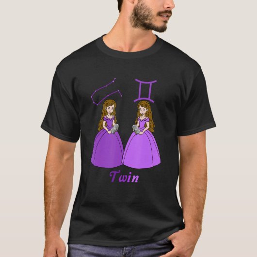 sterrenbeeld Tweelingen, sterrenbeeld Tweelingen, T-shirt (Voorkant)
