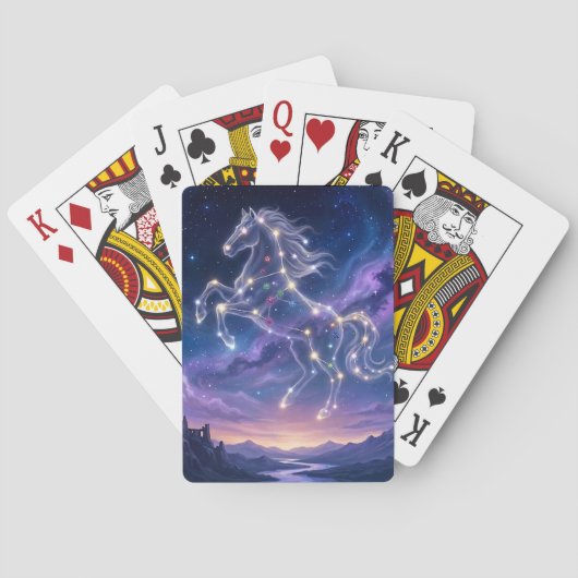 Sterrenbeeld van het Dappere Paard Pokerkaarten (Achterkant)