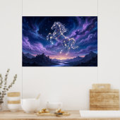 Sterrenbeeld van het Dappere Paard Poster (Keuken)