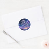 Sterrenbeeld van het Dappere Paard Ronde Sticker (Envelop)