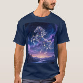 Sterrenbeeld van het Dappere Paard T-shirt (Voorkant)