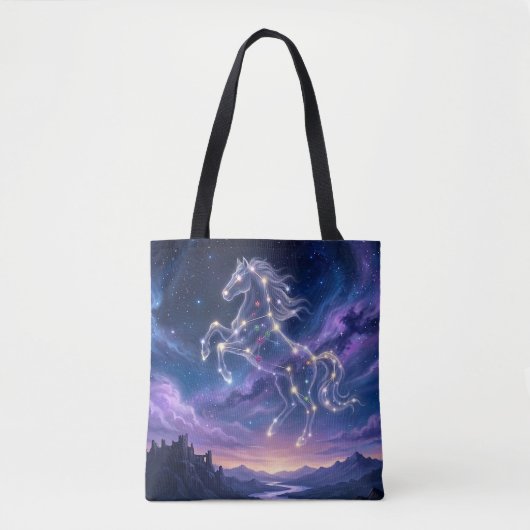 Sterrenbeeld van het Dappere Paard Tote Bag (Voorkant)