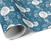 Sterrenbeeld - Virgo.b D Blue BG Cadeaupapier (Rol Hoek)