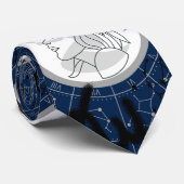 Sterrenbeeld - Virgo.b D Blue BG Stropdas (Opgerold)