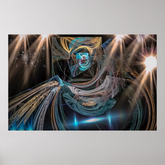 sterrenbeeld Waterman Fractal Art Poster (Voorkant)