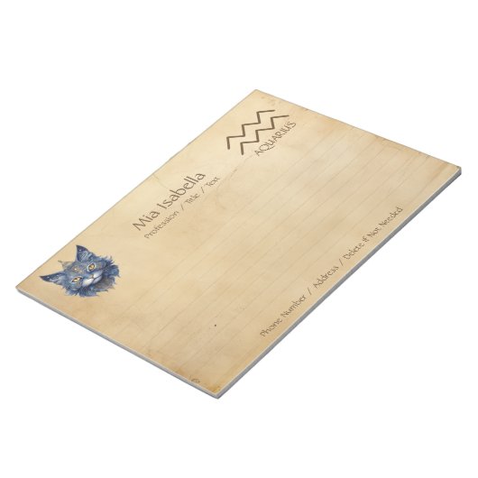 Sterrenbeeld Waterman + hemelkat Notitieblok (Schuin)