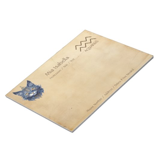 Sterrenbeeld Waterman + hemelkat Notitieblok (Schuin)