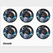Sterrenbeeld Waterman Symbool Ronde Sticker (Vel)