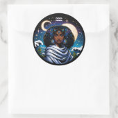 Sterrenbeeld Waterman Symbool Ronde Sticker (Tas)