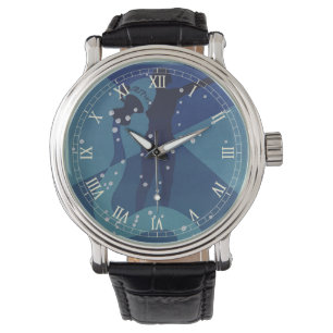 Sterrenbeeld Waterman, Vintage Zodiac Astrologie Horloge