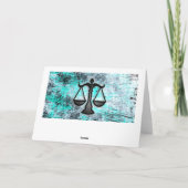 sterrenbeeld Weegschaal Astrologie Verjaardag Kaart (Achterkant)