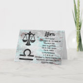 sterrenbeeld Weegschaal Astrologie Verjaardag Kaart (Voorkant)