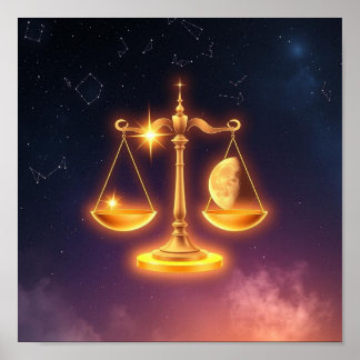 sterrenbeeld Weegschaal Poster